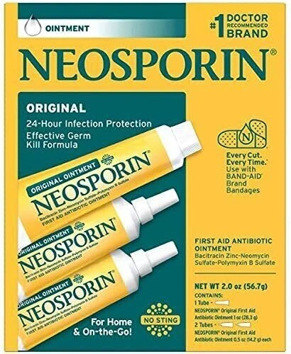 NEOSPORIN First Aid Antibiotic Original Ointment 3 Tubes 2 Oz Total