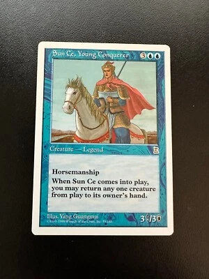 Sun Ce, Young Conquerer (MTG) - Portal 3 Kingdoms - [!Pack Fresh!] [!Near Mint!] - Image 1 of 2