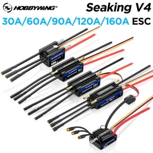 HOBBYWING Seaking Brushless ESC 30A 60A 90A 120A 160A IP67 For RC Model Boats - Picture 1 of 29