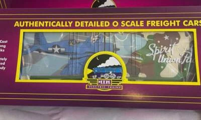 MTH PREMIER LINE U.S. MARINES -UNION PACIFIC 50' DBL DOOR PLUGGED BOXCAR NEW IN - Image 1 of 4