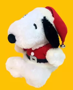 SANTA SNOOPY SELLO suave y difuso - 2007 - muñeca de juguete de felpa vintage - Imagen 1 de 6