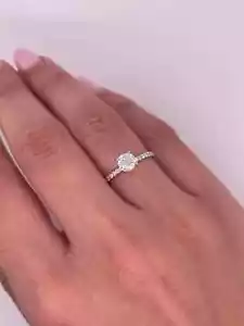 ANELLO SOLITARIO 0.7 CTW DIAMANTI LAB ORO 18K 750 - Foto 1 di 7
