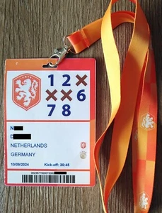 TICKET 2 Akkreditation UEFA Nations League 10.9.2024 Niederlande - Deutschland - Picture 1 of 8