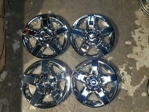 New Set 2008 2009 2010 2011 2012 Malibu 17" Hubcaps Wheel Covers 3276 Chrome - Picture 1 of 5
