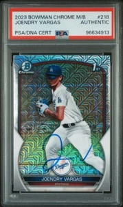 Jeondry Vargas Signed 2023 Bowman Chrome Mega Box 1st Bowman #218 (PSA/DNA) - Bild 1 von 2