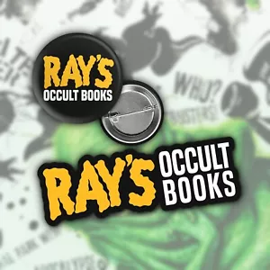 Ghostbusters 2 (1989) Ray's Occult Button Badge & Sticker Frozen Empire - Picture 1 of 3