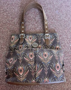 Relic Brown Peacock Feather Purse - Picture 1 of 12