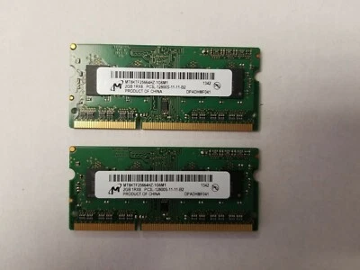 2 Micron 2GB PC3L-12800S DDR3 1600MHz Laptop Memory MT4KTF25664HZ-1G6E1 - Image 1 of 2