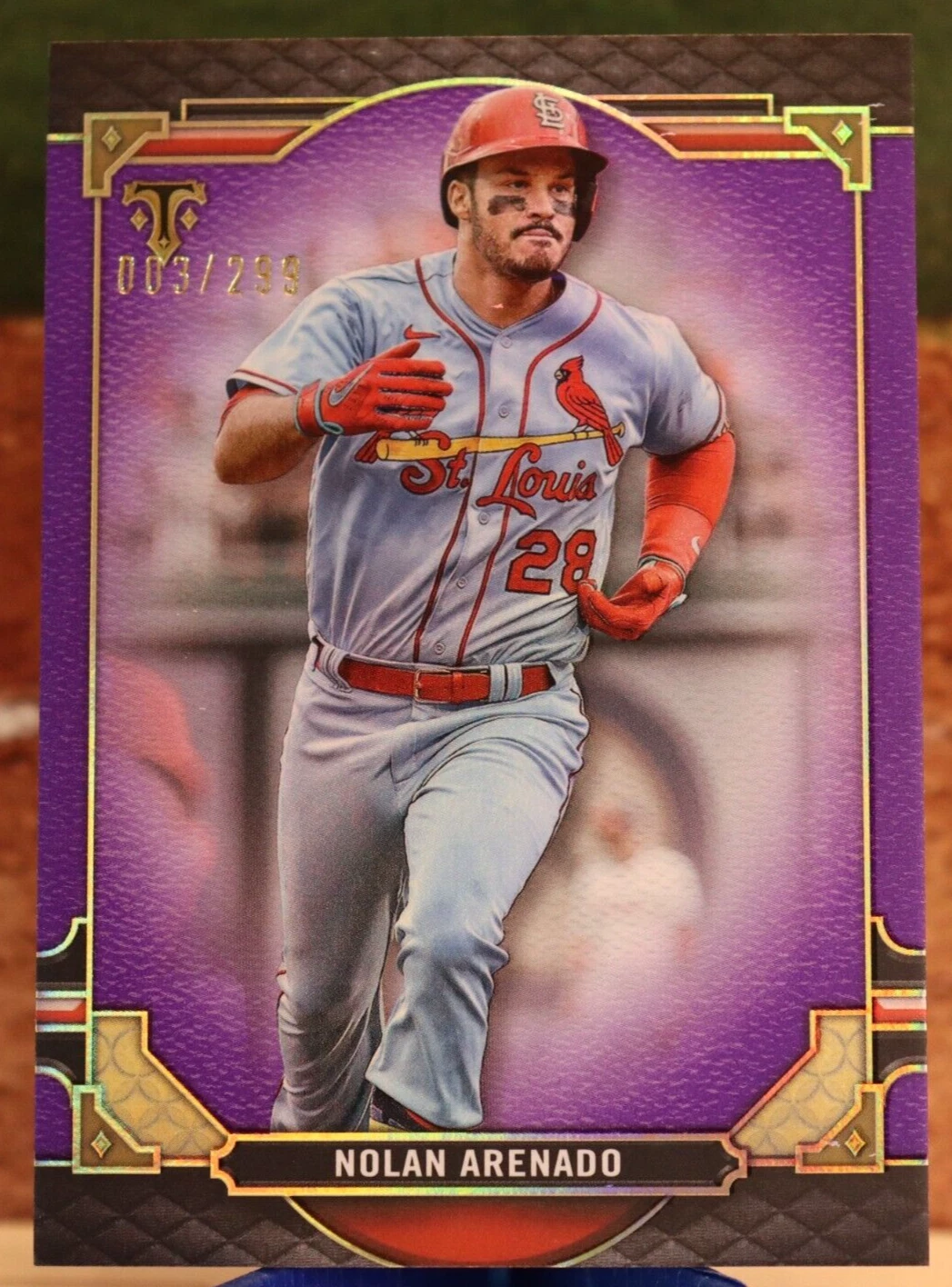 2022 Topps Triple Threads Amethyst Nolan Arenado 3/299  St Louis Cardinals