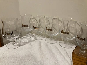 DUVEL Belgian Beer Glass Chalice Goblet Glass Set of 6 FREE SHIP - Picture 1 of 5