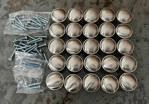 25 PCS 1.25” Knobs Brushed Nickel Kitchen Cabinet Drawer Knob Handle W/ Hardware - Picture 1 of 4