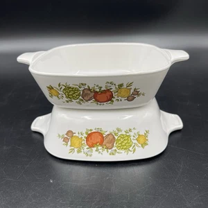 Vintage Corning Ware SPICE OF LIFE P-41-B Zierliche Auflaufform Pfannen 2 Stück - Bild 1 von 7