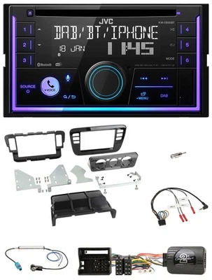 JVC Lenkrad USB 2DIN DAB Bluetooth CD Autoradio für Skoda CitiGo Seat Mii 11-16 - Bild 1 von 4