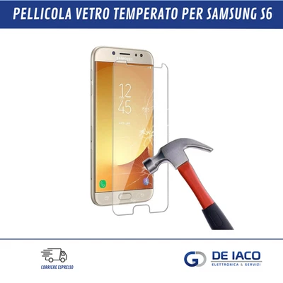 PELLICOLA VETRO TEMPERATO PER SAMSUNG S6 DISPLAY PROTEGGI SCHERMO ANTIGRAFFIO - Immagine 1 di 4