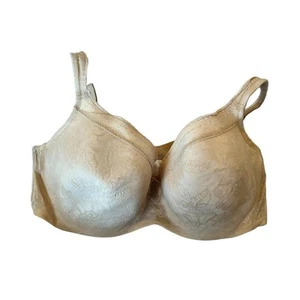 Cacique Lightly Lined Balconette Bra Size 42 DD Beige Lace Nude Beige Underwire - Picture 1 of 7