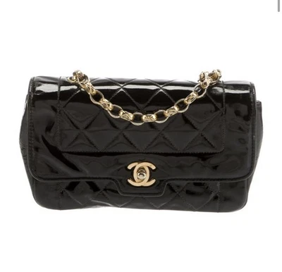 Black Chanel Mini Diana Quilted Bijoux Chain Flap Bag Gold Hardware - Image 1 of 4
