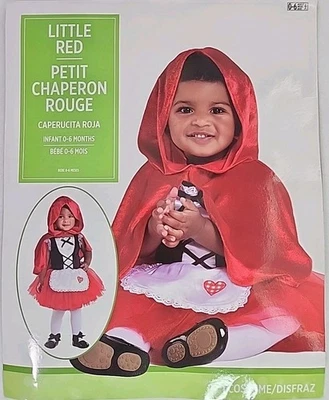 New Little Red Riding Hood Baby Costume Halloween Tutu Dress and Cape 0-6 months - Image 1 of 2