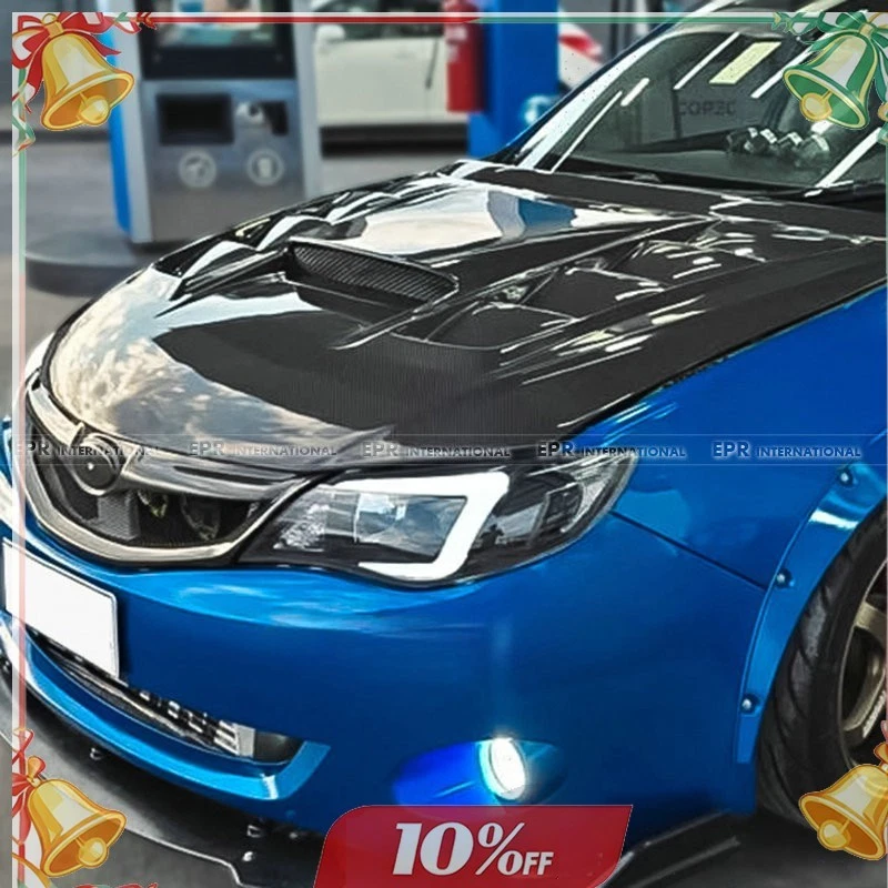 For Subaru 2008-2014 Impreza GRB GVB STI VRS Type Hood carbon fiber Foto 1 de 1