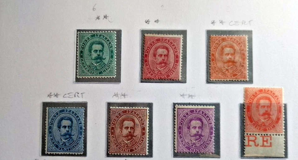 1879 - REGNO EFFIGIE RE UMBERTO I - SERIE - CERT - VALORE IN LETTERE SPED GRATIS - Immagine 1 di 4