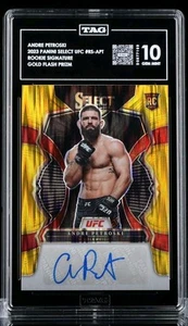 ANDRE PETROSKI TAG 10! 2023 PANINI SELECT UFC ROOKIE AUTO GOLD FLASH PRIZM 1/10 - Picture 1 of 2
