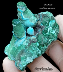 Malachite pseudomalachite and chrysocolla- Mashamba West mine DRC Congo - Picture 1 of 12