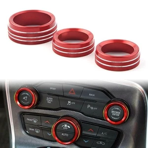 3X Bouton CD Interrupteur Climatiseur Rouge pour Dodge Challenger 2015-2024 2016 - Photo 1/9