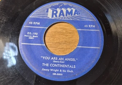 Rare Doo Wop 45 The Continentals Rama rr-190 You Are an angel Giddy-UP Ding-Dong - Image 1 of 3