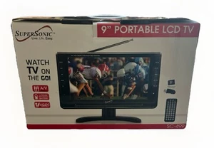 SuperSonic 7" Portable LCD TV SC-195 USB/SD Card Reader Built-in Speaker Remote - Picture 1 of 4