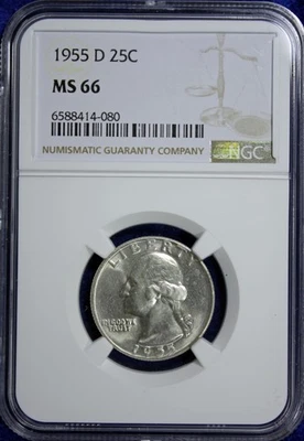 1955-D Washington Quarter Dollar NGC MS 66 (2532251) - Image 1 of 4