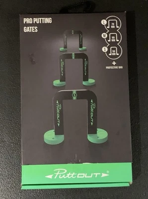 Черные/зеленые ворота для паттинга PuttOUT Golf Pro, НОВЫЕ! - Изображение 1 из 3