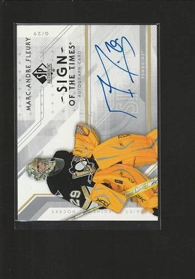 2006-07 SP Authentic Sign of the Times Marc-Andre Fleury #ST-MF Auto - Image 1 of 2