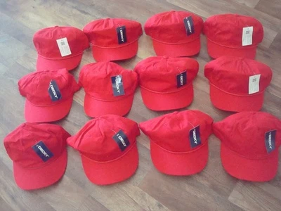 12 ЛОТ КОМПЛЕКТ ПУСТОЙ БЕЙСБОЛКИ КРАСНЫЙ ВЕРЕВКИ ВОДИТЕЛЬ ГРУЗОВИКА ШЛЯПА КРЫШКА 00S Y2K ВИНТАЖНЫЙ НЕИСПОЛЬЗОВАННЫЙ ЗАПАС - Изображение 1 из 4