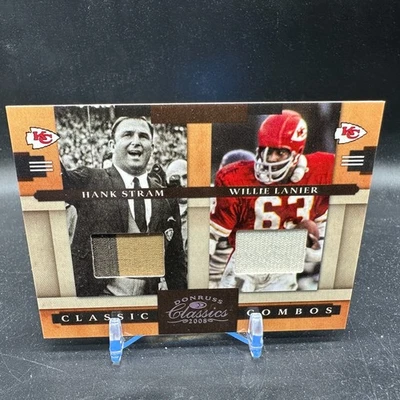 Willie Lanier Hank Stram Classic Combos Jerseys /250 2008 Donruss Classics HOF - Image 1 of 2