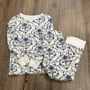Janie and Jack Girls 4 Goodnight Floral Toile Long Sleeve Pajama Set Cotton - Picture 1 of 7