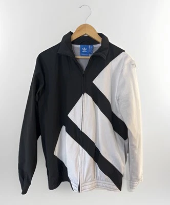 Chaqueta de Pista Adidas Originales Berlín Negrita Negra Blanca Logotipo de 3 Rayas - Para Hombre Talla M Foto 1 de 4