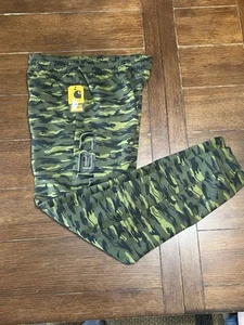 Carhartt Boys Fleece Camo Logo Sweatpants Joggers Pull On Drawstring XL 18-20 - Picture 1 of 5