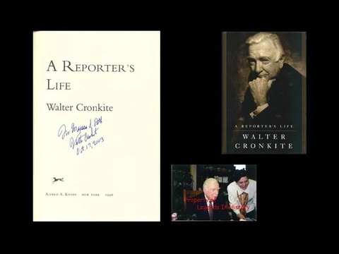 WALTER CRONKITE Autographed Signed Book A Reporter's Life CBS Peabody Emmy Cover