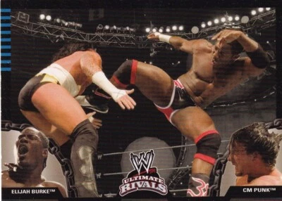 Tarjeta coleccionable CM Punk Elijah Burke 2008 WWE Wrestling Ultimate Rivals #13 WWF Foto 1 de 3