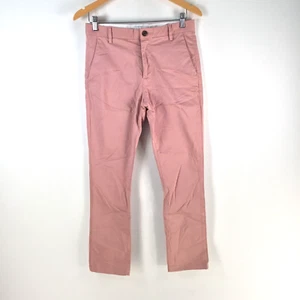 Marcs mens baltic slim chino pants 28 pink cotton tapered zip fly 106042 - Picture 1 of 11