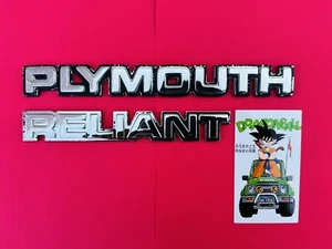 Plymouth Reliant Emblem Sign Symbol Script Nameplate Badge OEM - Bild 1 von 6