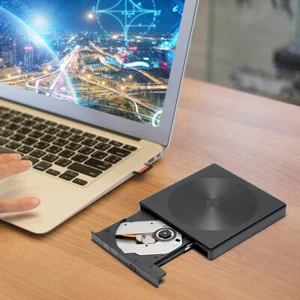 DC 12V External Enclosure Plug and Play DVD/CD-ROM Case for Windows/ OS/Linux - Afbeelding 1 van 14