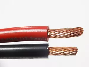 80' FT MTW 6 AWG GAUGE 40' BLACK & 40' RED STRANDED COPPER SGT PRIMARY WIRE  - Picture 1 of 1