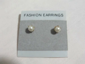 Pendientes de bola de perlas chapadas en oro para mujer - Imagen 1 de 2