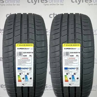 2X New 225 40 18 92W XL BLACKARROW P16 225/40R18 2254018 *C/C RATED* (2 TYRES) - Image 1 of 2