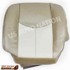 2003 04 05 06 GMC Sierra Yukon Denali Front Driver Bottom Seat Cover 2 Tone Tan - Picture 1 of 10