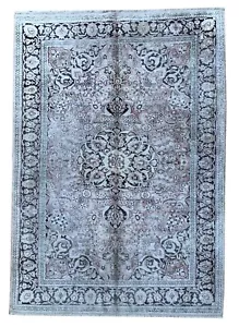 Autentico tappeto vintage annodato a mano Kashmir Kashmir lana zona 6 x 4 piedi - Foto 1 di 14