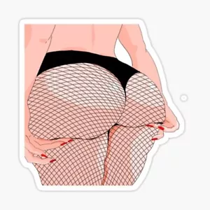booty grab fishnet Sexy Anime Stickers big booty Girl Women Explicit Beautiful - Picture 1 of 1