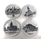 GEGR 1849 Uhlenhorst Frankfurt Coasters Building Scenes Vintage collectible x4