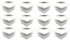 12 clôtures de poteau carrées DEL à énergie solaire couleur blanche 4X4 bois et vinyle 244WC