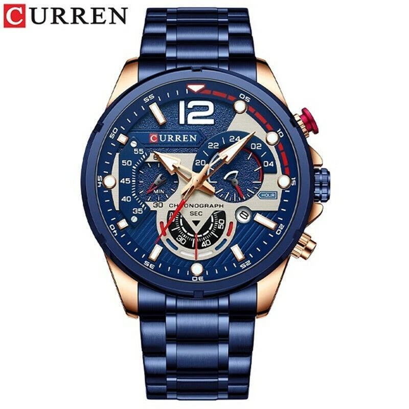 Design Curren 8395 Luxury Brand Analog Luminous Auto Date Business Wrist